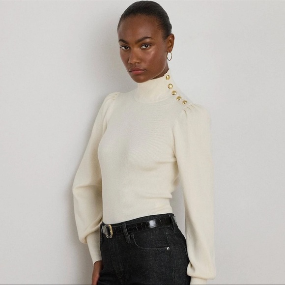 Lauren Ralph Lauren Sweaters - Lauren Ralph Lauren Cream Sweater with Gold Buttons